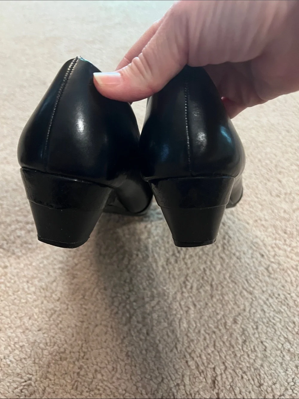 Black Women's Loafers with Silver Buckle by Marbella size 7